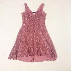 90s Y2K lace floral dress